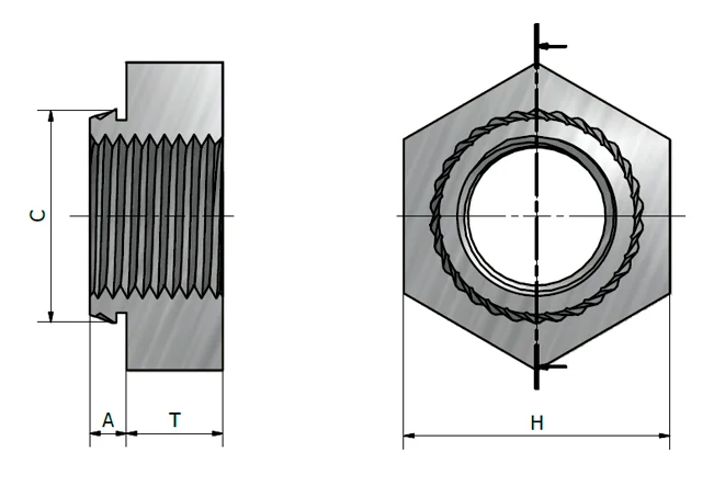 Porca Sextavada
