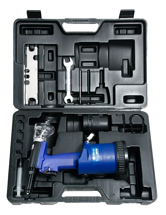 Rebitadeira HANMA MV630 — maleta com kit de acessórios